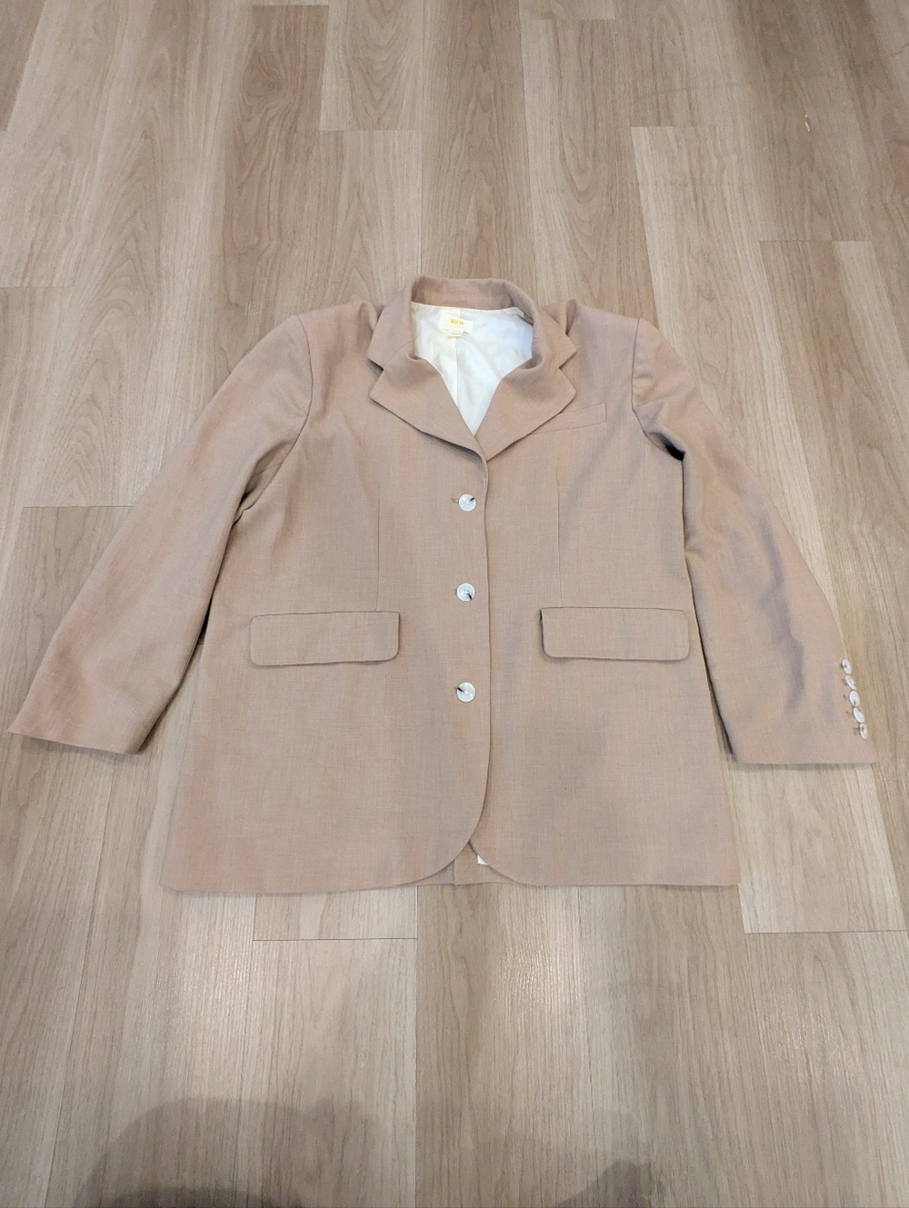 Maeve Anthropologie Tan Oversized Blazer Size ML